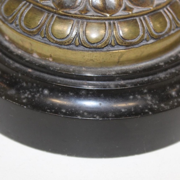 Vase Carved Metal Vintage Figural Procession - Picture 10 of 15